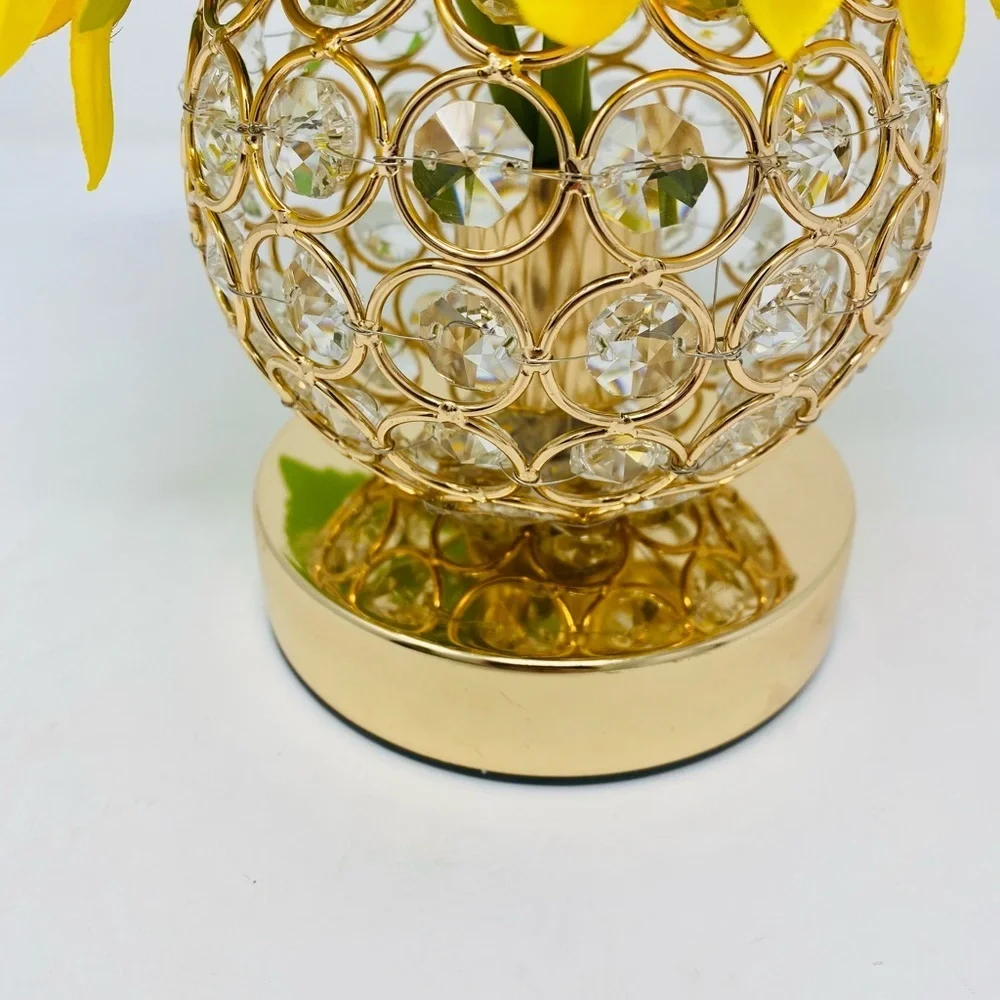 Rose Gold LED Sunflower Centerpiece